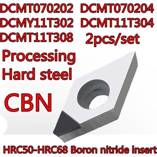 DCMT070202 DCMT070204 DCMT11T302 DCMT11T304 DCMT11T308 CBN HRC50-HRC68 Boron nitride insert Processing: Hard steel