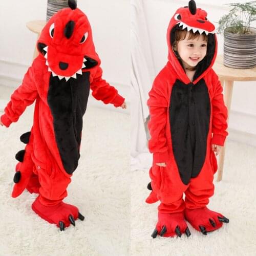 Children Flannel Dinosaur Cartoon Pijamas Kids Sleepwear Baby Nightwear Boys Pajamas Girls Unicornio Pyjamas Oneises Kids
