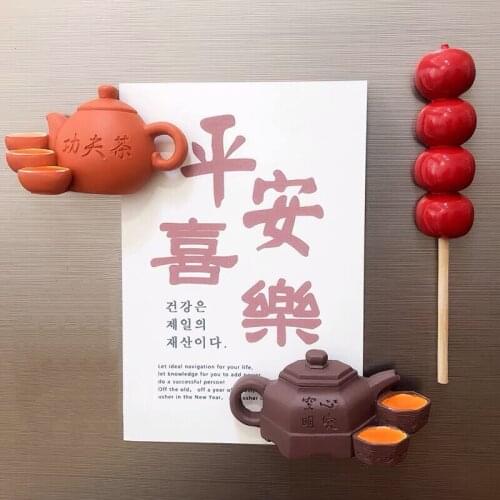 Home Decor Canada Cactus Teapot Refrigerator Magnet Buddhist Mood Butterfly Resin Gift Decorations Message Board Magnetic