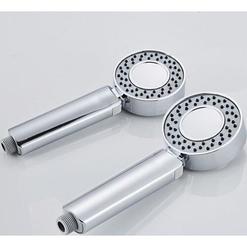 Double-sided Dual Function Shower Head Water Saving Round ABS Chrome Booster Bath Shower High Pressure Handheld Hand Shower