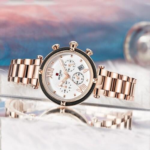 Best Selling Fashion Women Rose Gold Flower Rhinestone Watch Luxury Casual Female Quartz Watch
