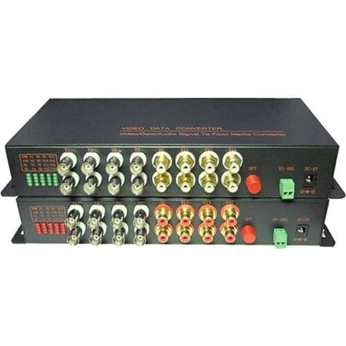 JYTTEK MULTI-SERVICE Digital 8 Channel Video/Audio/RS485 Data Optical Media Converter