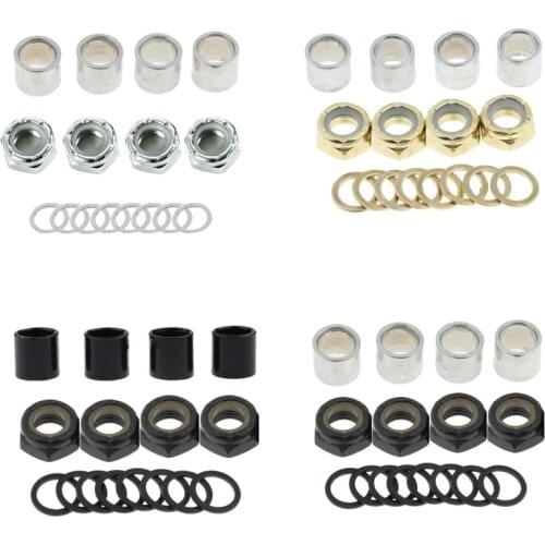 New Skateboard Accessories Axle Washer Bearing Spacer Nuts Speed Rings for Longboard Repair Rebuilding Kit