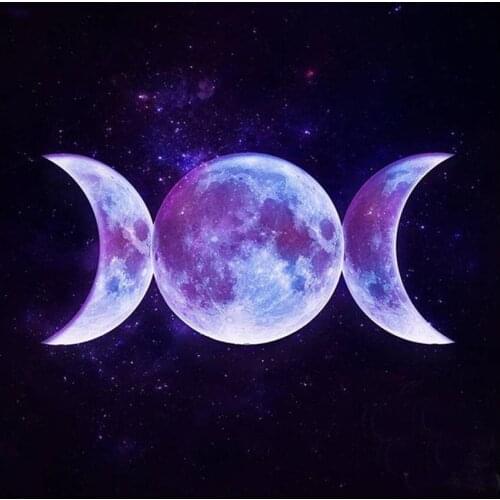 Newest DIY 5d Diamond Painting purple moon cross stitch kits Mosaic Diamond Embroidery crystal Resin Hobby Craft Home Decor