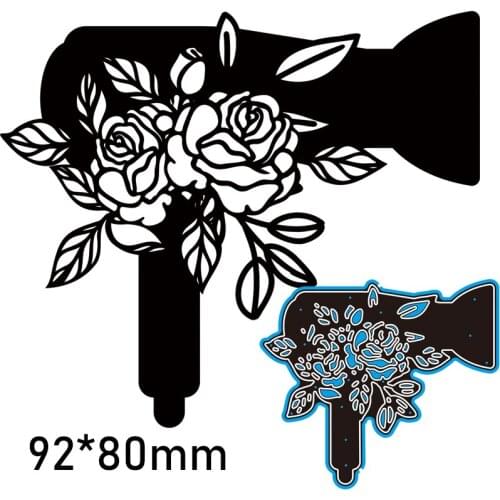 Cutting Dies Scissors And Wooden Comb On The Rose New Metal Stencils DIY Scrap Booking Paper Cards Making Decoration