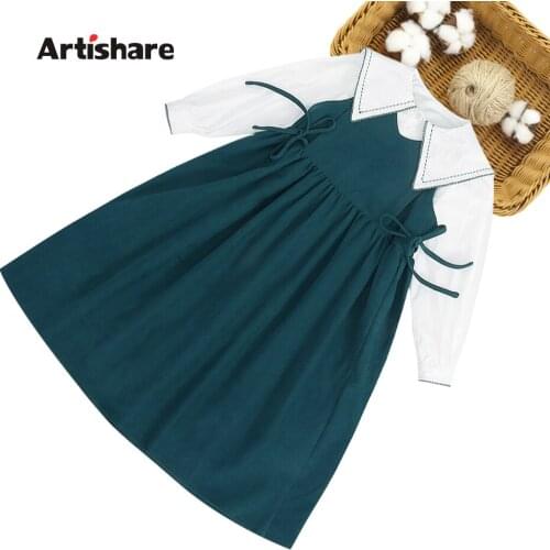 Teen Girls Clothing Blouse + Dress Costume For Girls Casual Style Kids Clothes Girls Spring Autumn Childrens Clothes Girl