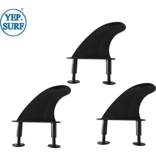 Surfing Double Tabs Fins Soft Fin Black SUP Board Fins SurfingDouble Tabs Fins Tri Fin High quality Free Shipping