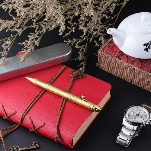 SMOOTHERPRO Solid Brass Bolt Tactical Pen , Business Office Signature EDC Pocket Carry