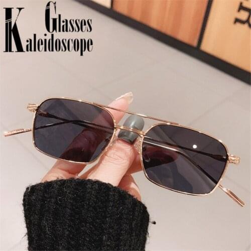 Vintage Square Sunglasses Men Women Luxury Brand Designer Black Brown Sun Glasses Female Male Retro Small Eyewear Shades UV400