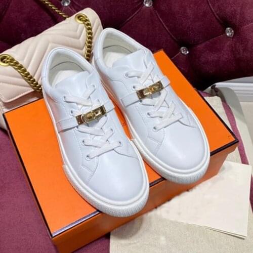 Genuine Leather Fashion Female Shoes Lace-up Buckle Solid Summer Casual Comfortable Outdoor Women Shoes