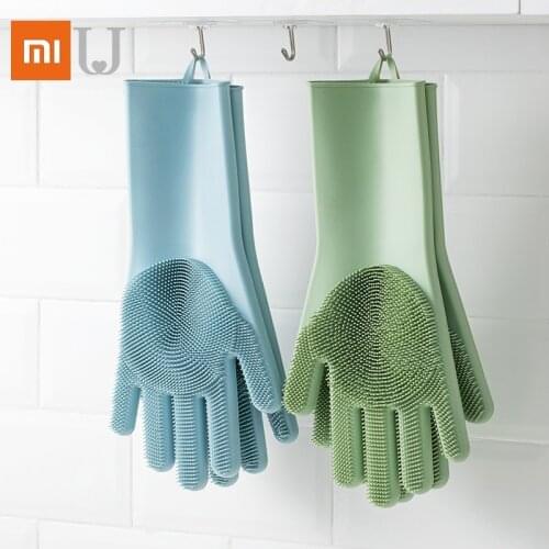 Xiaomi Youpin Jurdan & Judy Magic Silicone Dishwashing Gloves Waterproof Kitchen Gloves Washing Clothes Gloves for Household