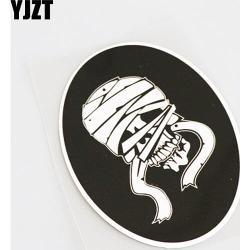 YJZT 9CM*12.7CM For High-quality MUMMY SKULL Car-styling PVC Car Sticker Decal 13-1108