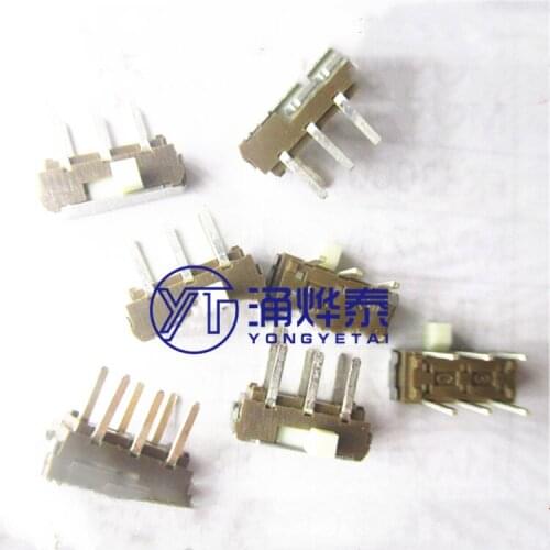 YYT 10PCS SSSS223200 Toggle switch, slide switch, in-line, side dial, double row, 6Pin, 2 gears