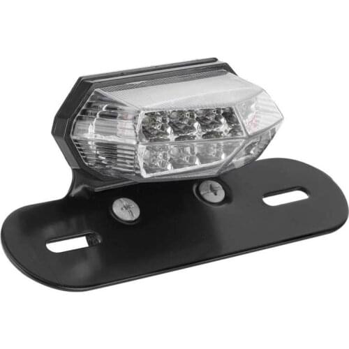 Motorcycle Tail Light License Plate Tail Light Brake LED Lamp 12V Universal for Motorcycle Dirt Bike ATV