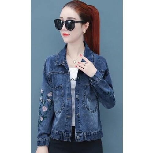 Denim Female Korean Version Loose 2021 New Social Denim Jacket Short Spring And Autumn Ddenim Clothes Autumn Commuting Loose