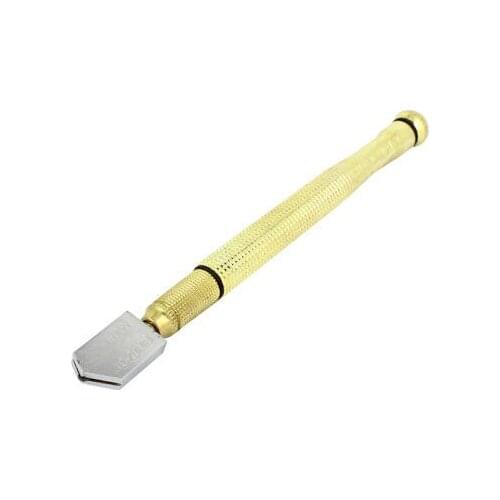 10-20mm Gold Tone Handheld Pencil Oil Feed Designed Glass Cutter Tool