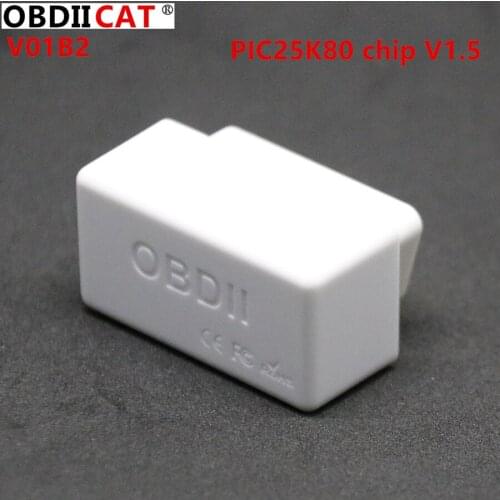 100PCS OBDIICAT V01B2 V01B2-1 V 1.5 Mini ELM 327 V1.5 ODB2 Adapter ELM 327 V1.5 Auto Diagnosis for Android Torque Carton box
