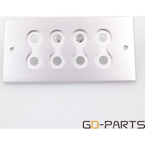 172x86mm CNC Machined Solid Aluminum 8holes Wall Plate Dish Board For Speaker Binding Post Amplifier RCA Jack Socket HIFI DIY x1