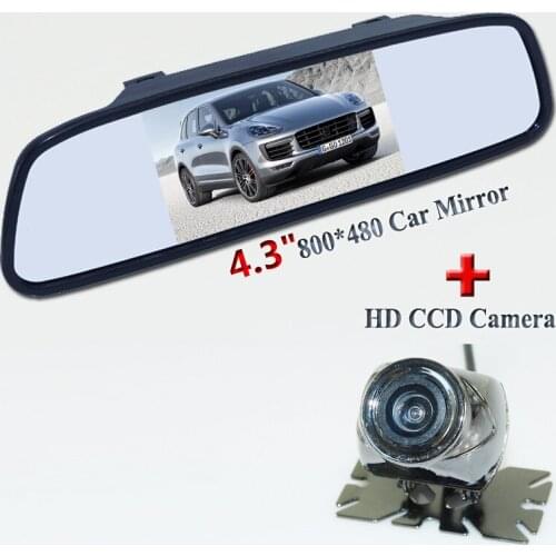 2 in 1 4.3inch 800*480 Car Monitor car rear monitor + HD CCD car reversing Camera car rear camera night vision waterpoof