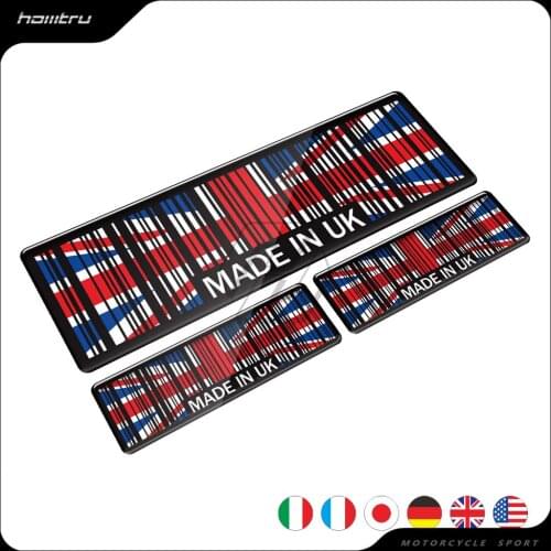 3D Union Jack Sticker Made In France Japan USA UK Italy Germany Motorcycle Tank Pad Decal Universal for MOTO Car Tail Stickers