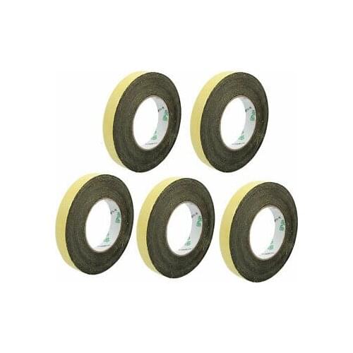 5Pcs 20mm Width 1mm Thickness Single Side Sponge Foam Tape Black 10 Meter Length