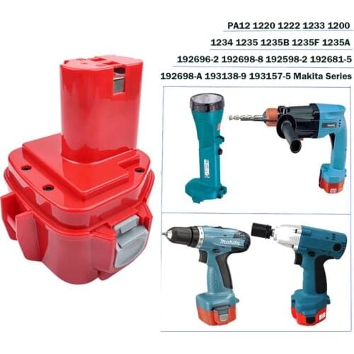 2000mah Rechargeable Batteries for Makita 9.6V Power Tools Battery for MAKITA 9120 9122 9133 9134 9135 9135A 6222D 6260D L70