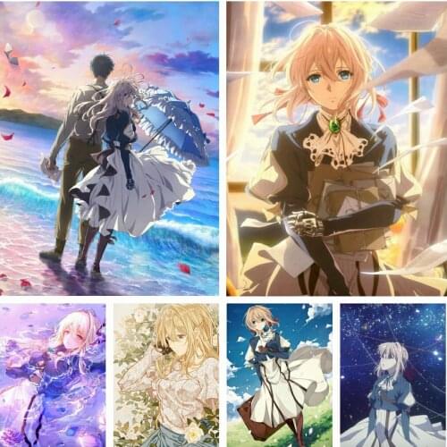 Embroidery Diamond Painting Anime Violet Evergarden Full Square Drill Picture Home Decor Cross Stitch