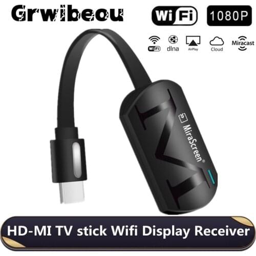 Grwibeou G4 HD 1080P Wireless WiFi Display TV Dongle Receiver TV Stick Miracast Airplay For PC Phone Notebook HDTV Projector