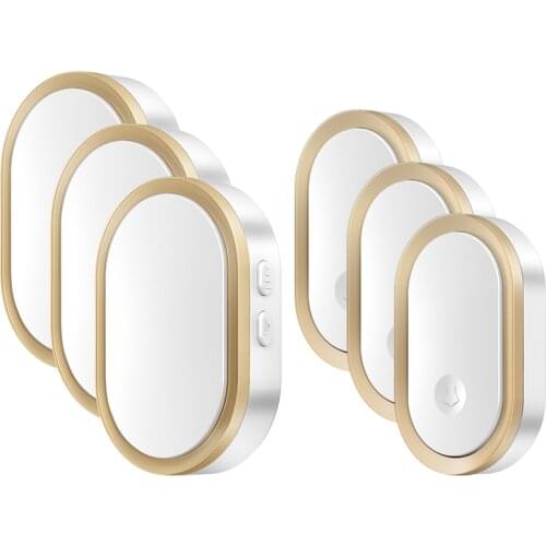 CACAZI Welcome Wireless Doorbell Waterproof 300M Remote 3 Button 3 Receiver Smart LED Light Home Door Ring Bell Electronic