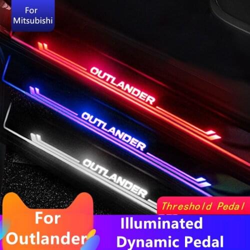 For Mitsubishi Outlander 2013 2015 2016 2017 2018 2019 2020 Car Dynamic Light Pedal Flowing Lights Pedal Decoration Modification