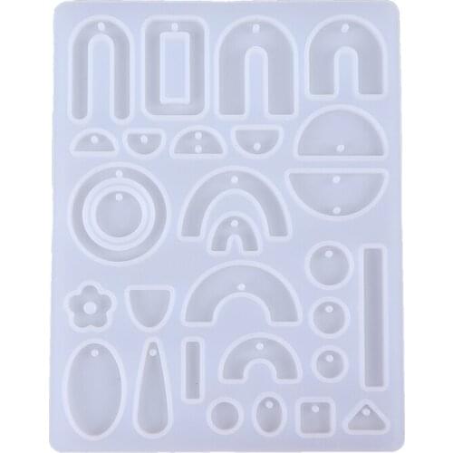 Silicone Pendant Mold For Resin Acrylic Jewelry Tools Earring Necklace Pendant Resin Mold Casting Mold Jewelry Making