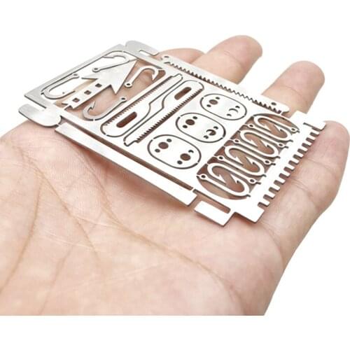 Survival Multifunctional Tool Card Sized Emergency Tool For Camping Wilderness Survival Preppers Gear Fishing Hiking Hunting