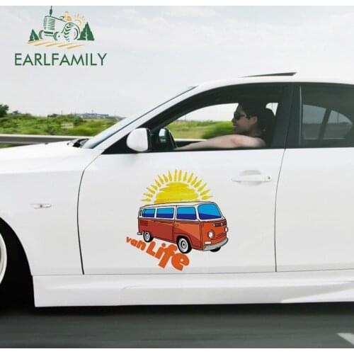 EARLFAMILY 43cm x 43cm For Travel Hippie Adventure Camper Fine Decal Sunscreen Car Stickers Scratch-Proof Windows For JDM SUV RV