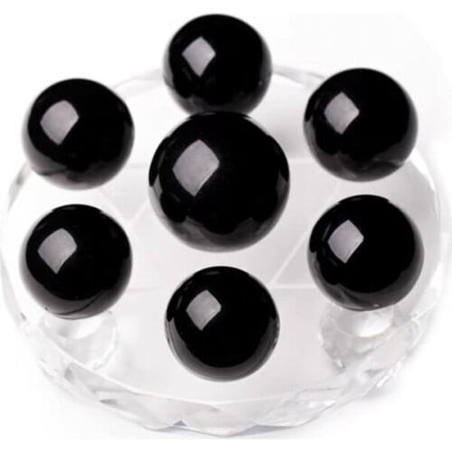 Natural Obsidian Stone Ball Glass Seven Star Array For Ball Sphere Feng Shui Home Decoration
