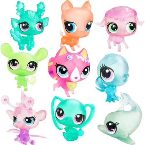 New 5cm Original cute small Lovely Transparent Rabbit cat pig Mouse Pet animal figure littlest doll gift toy