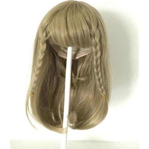 Latest Golden Sticked Hair Wig for 22inch Reborn Doll Long Strainght hair for 48-55cm Silicone Reborn Baby Dolls Hair Wig DIY