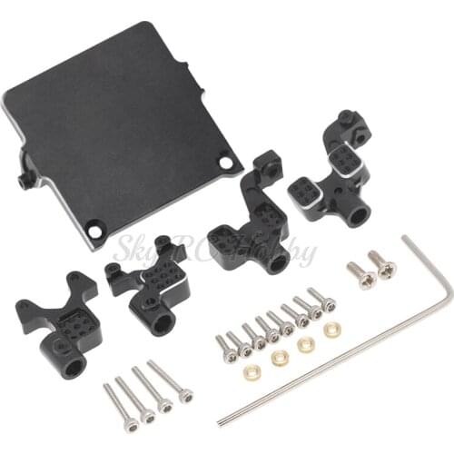 Front & Rear Shock Absorbers Shock Towers Set with Receiving Rack for 1/24 1:24 Axial SCX24 AXI00002 RC Car Spare Parts