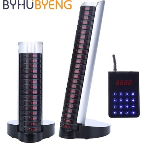 BYHUBYENG 40pc Pager Receiver Wireless Calling Queue System Full Water-proof Certified Long Distance Buzzer For Restaurant