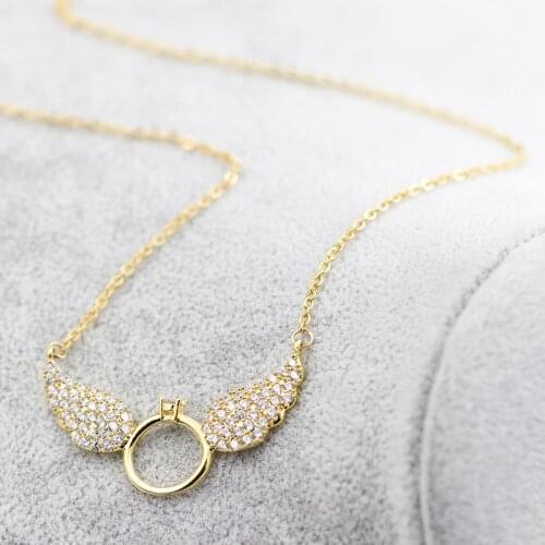 Simple Newest fashion jewelry accessories gold color wring shape with crystal chain choker necklace for couple lovers' N369