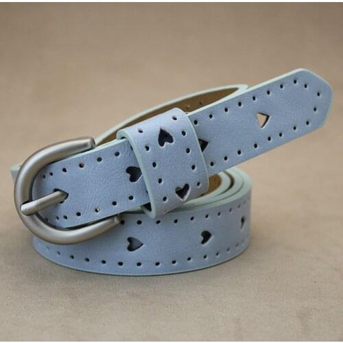 PU Belt for women female fashion Korean needle new student jeans thin belt cummerbunds decoration