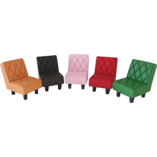 Retro Vintage Solid Color Chair Stool Furniture Dollhouse Mini Decor Toy Mini Decor Toy Furniture Dollhouse