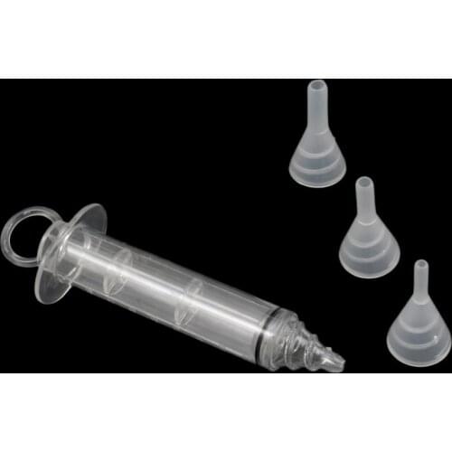 80ml Birds Feeding Syringe With 3 size Feeding Funnel Parrots Pigeons Quail Lark Manual Feeding Rearing Accessories