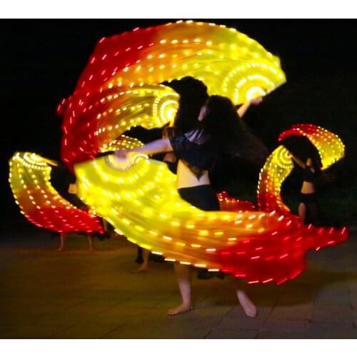 Fire Performance Belly Dance LED Fans Props Belly Dance Accessories Strong Lights Hand Veil Fans