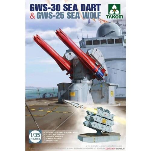 Takom 2138 1/35 British GWS-30 Sea Javelin GWS-25 Sea Wolf Missile model kit