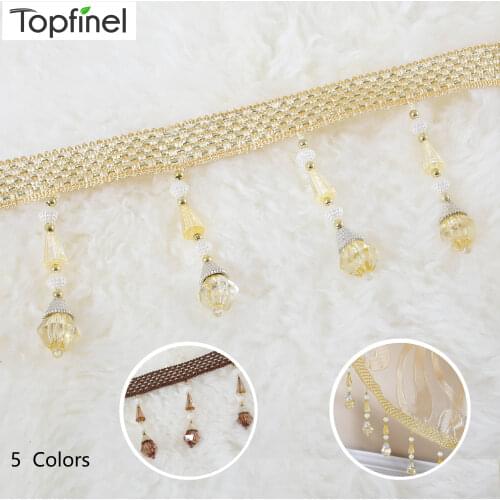 Topfinel Luxury Pendant Curtains Accessories Crystal Ball Decoration Hanging Balls Curtain Bottom Multiple Colour Pendant