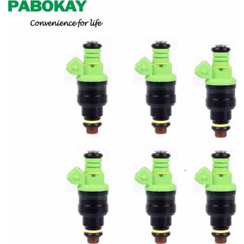 6 pieces x GREEN TOP HIGH FLOW 558 EV1 42LB 440CC FUEL INJECTOR - UPGRADE 0280150558