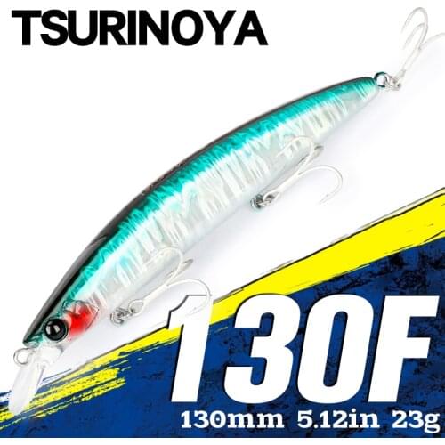 TSURINOYA Long Casting Floating Minnow 130F TWINKLE 130mm 23g DW111 Flounder Sea Bass Saltwater Offshore Artificial Hard Baits