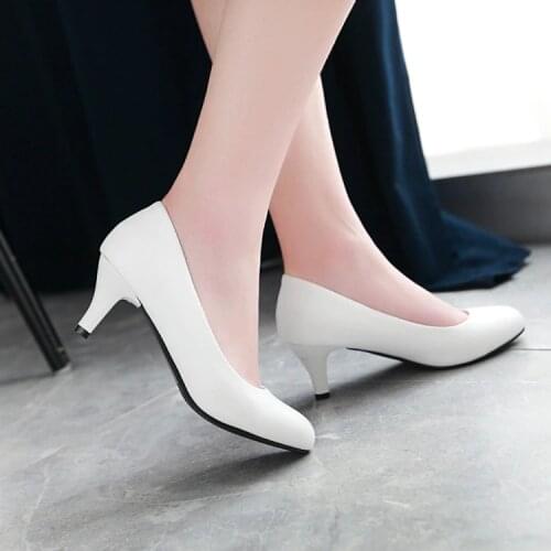 Big Size 11 12 13 ladies high heels women shoes woman pumps Round head Package the heel Package toes Thick with Single shoes