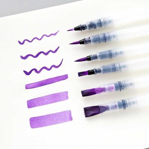 1pc Refillable Paint brush Water Brush Ink Pen Water Color soft head Calligraphy Drawing Painting Illustration Pen Art Supplies