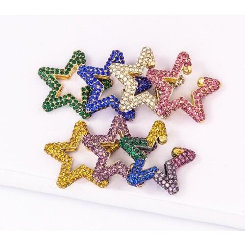 1 pcs New Fashion Zircon Ear Cuff Bohemia Stackable Shaped CZ Rhinestone Small Earcuffs Clip Earrings for Women Wedding Jewelry